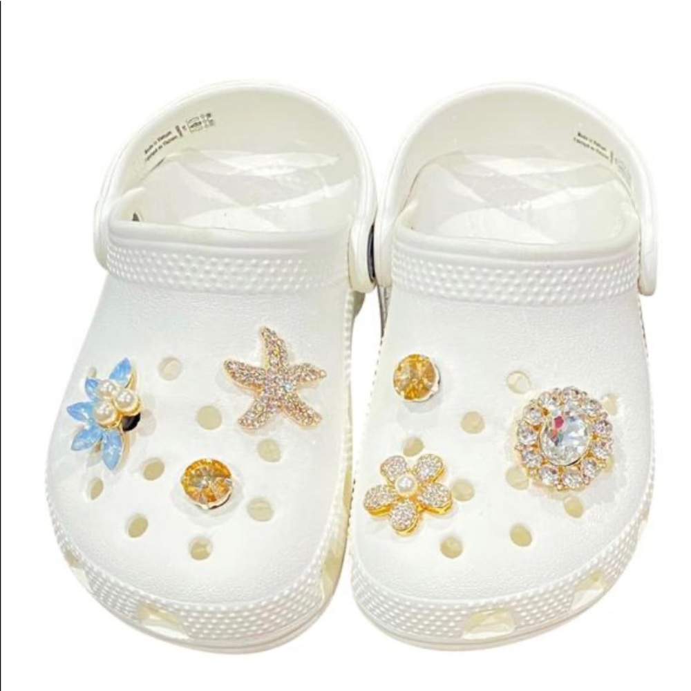 White Diamond Crocs Jibbitz Charm Set